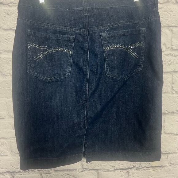 Gloria Vanderbilt Jean Skirt Women Size 6 Amanda Skirt - Picture 7 of 7